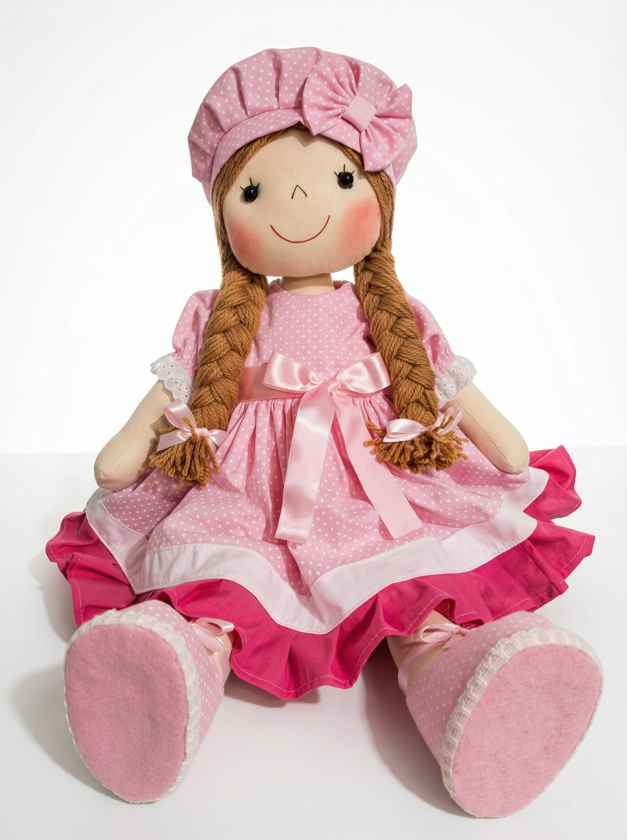 Boneca de Pano Sofia Articulada - Rosa Íris thumbnail 5