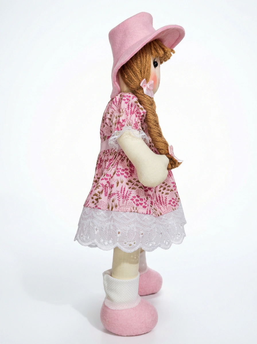 Boneca de Pano Mia Articulada - Rosa Íris thumbnail 2