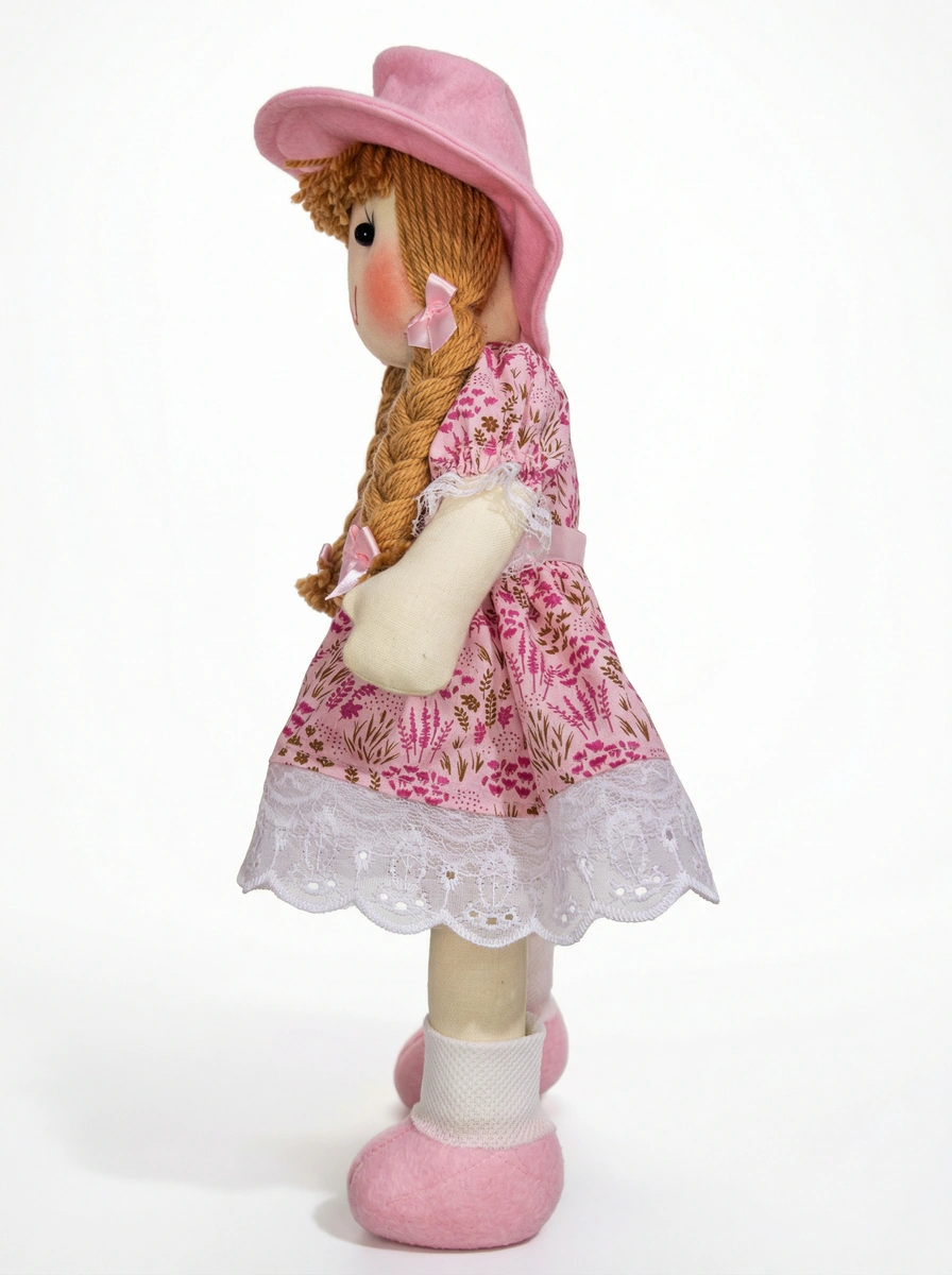 Boneca de Pano Mia Articulada - Rosa Íris thumbnail 4