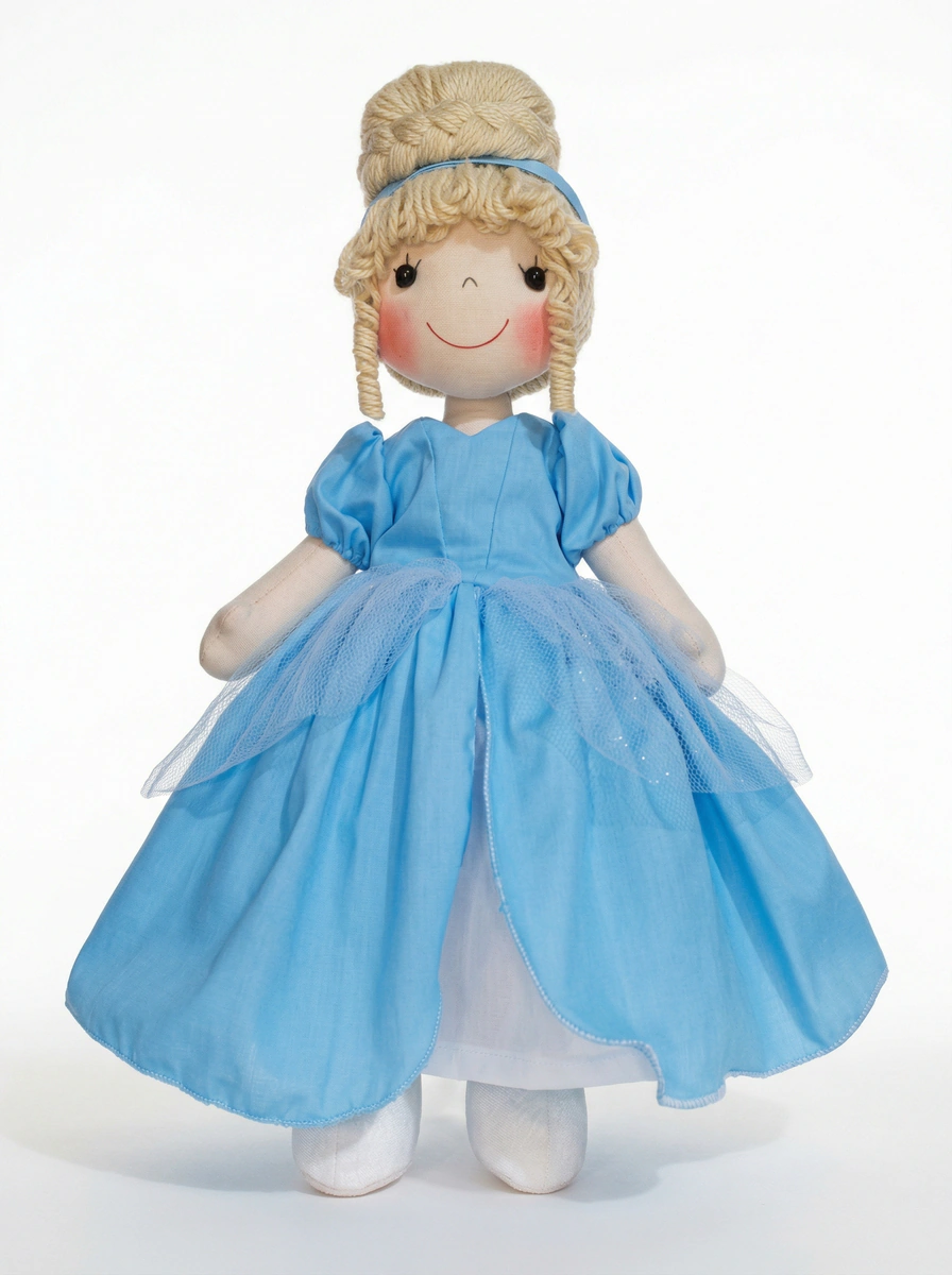 Boneca Princesa do Vestido Azul Articulada - Rosa Íris