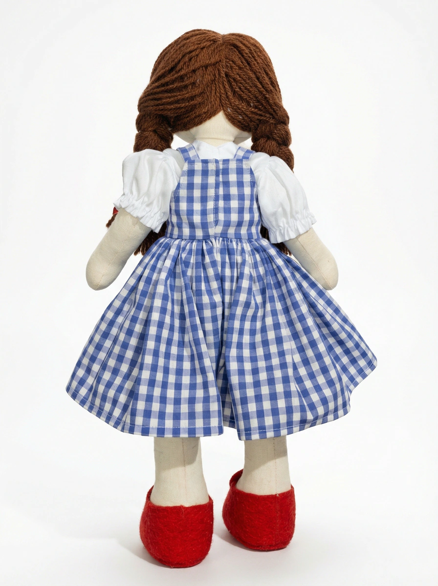 Boneca Menina do Vestido Xadrez Articulada - Rosa Íris thumbnail 3