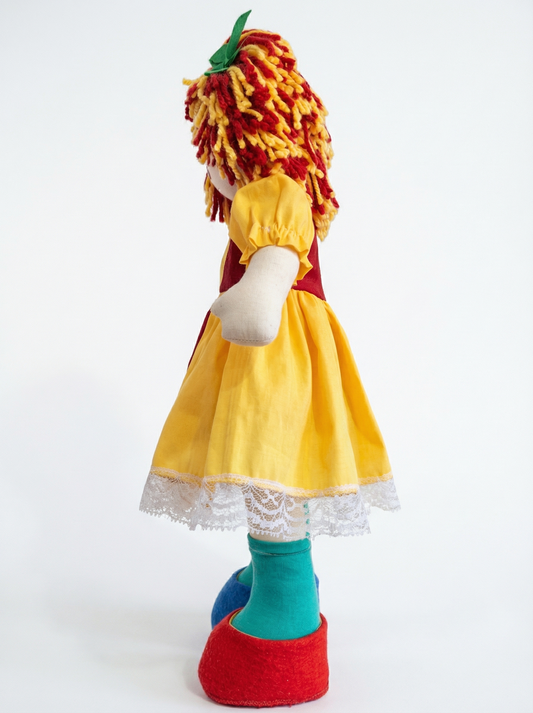 Boneca De Pano Emília Sítio Do Pica-Pau Amarelo Articulada - Rosa Íris thumbnail 4